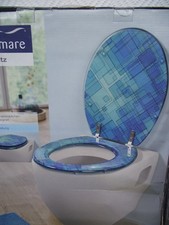 Miomare WC-Sitz für alle marktüblichen WCs geeignet Toilettenbrille blautöneNEU