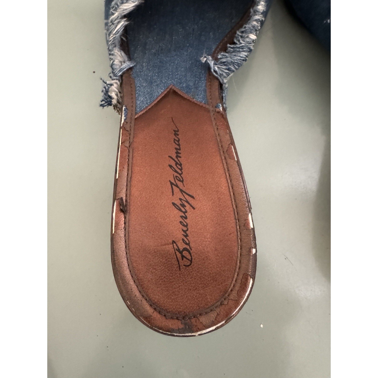 Vintage Y2K Beverly Johnson Denim Wedge Lobster S… - image 6