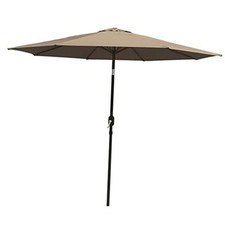 9FT Enhanced Patio Umbrella, Outdoor Table Umbrella with Push Button Khaki