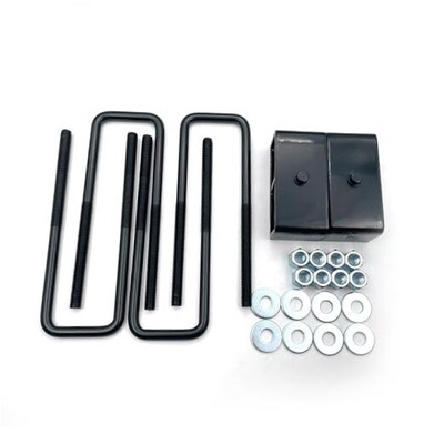 2 inch Leveling Lift Kit Rear Lift Blocks, U-Bolts & Cross Block Fits 2007 