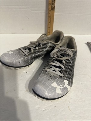 Under Armour Racing Gray & Black Track Spike Shoes Size 9 Womens