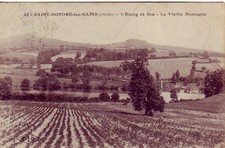 Old postcard 58 Burgundy Env Luzy ST-HONORE-les-BAINS Etang de SEU. Old Mountain 1913