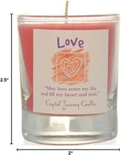 Crystal Journey Herbal Magic Glass Filled Votive Soy Candle - Love