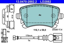 Bremsbelagsatz Scheibenbremse ATE Ceramic 13.0470-2882.2 für VW TRANSPORTER T5
