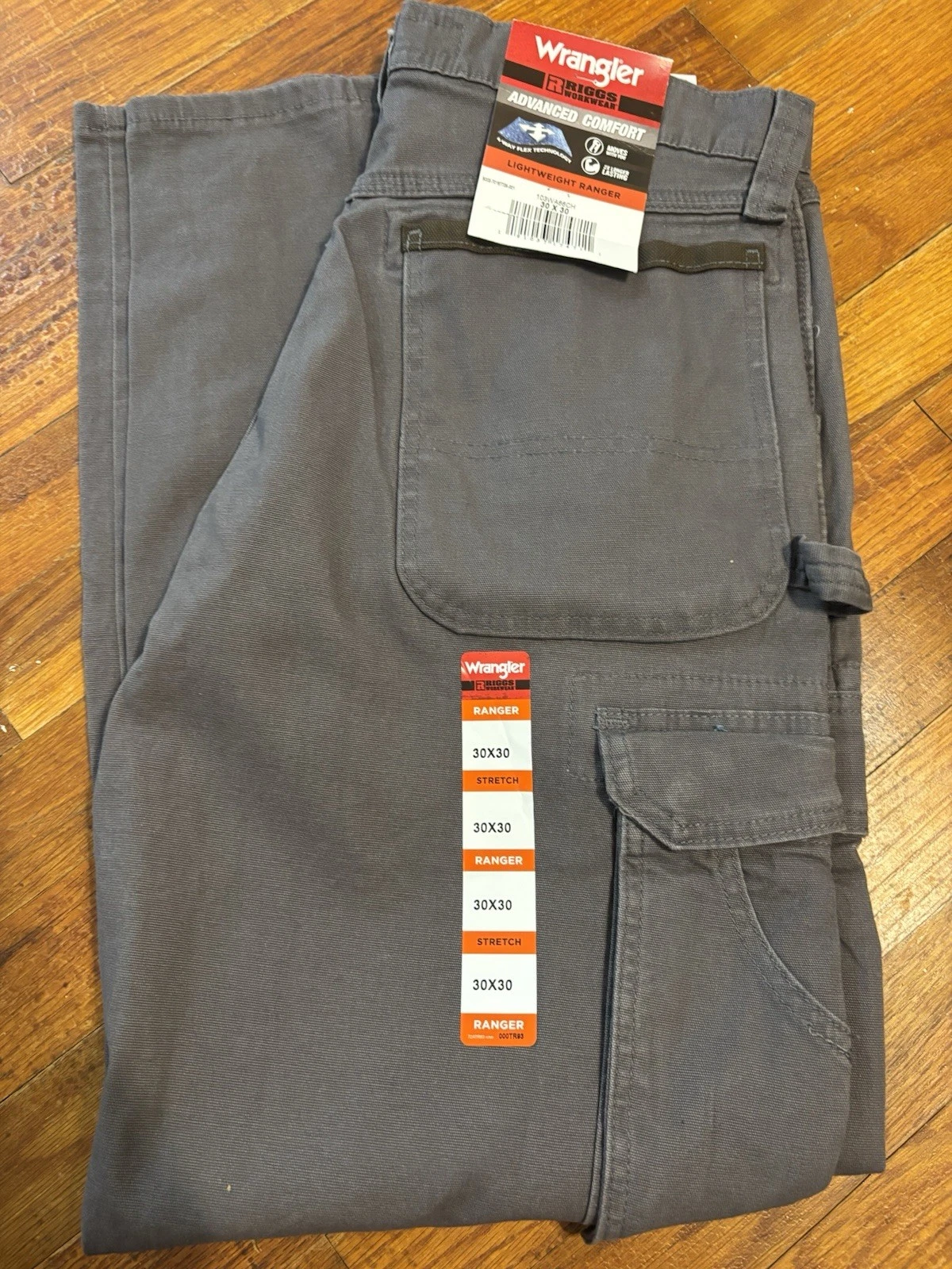Men’s Wrangler Riggs Workwear Lightweight Ranger Pants Grey 30x30