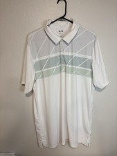 Adidas Golf Polo Shirt Size XL, Men  s Climacool Extra Large, White Three Stripes
