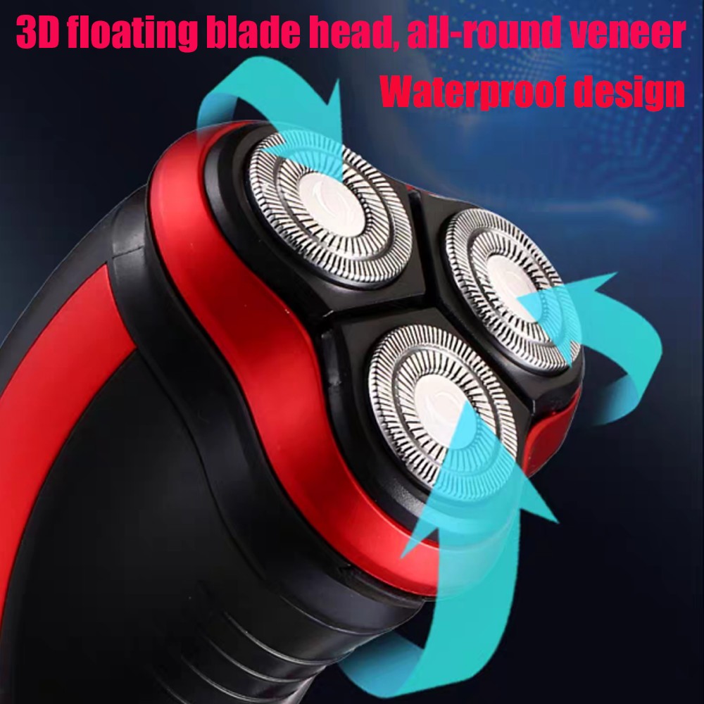 Electric Shaver Mens Razor Rotary Waterproof Pop-Up Trimmer Wet Dry Cordless US