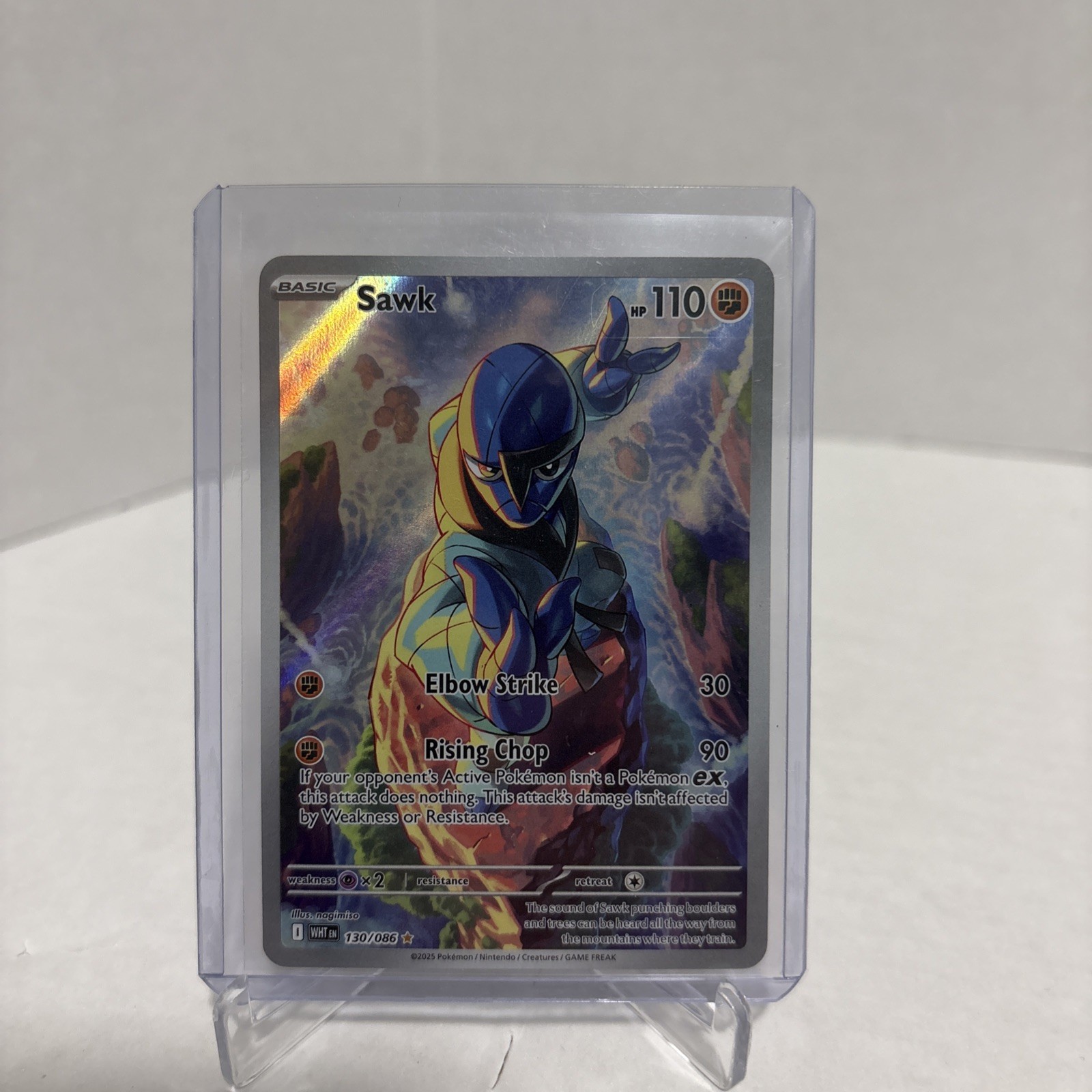 Sawk 130/086 Sv: White Flare Illustration Rare Near Mint Pokémon TCG