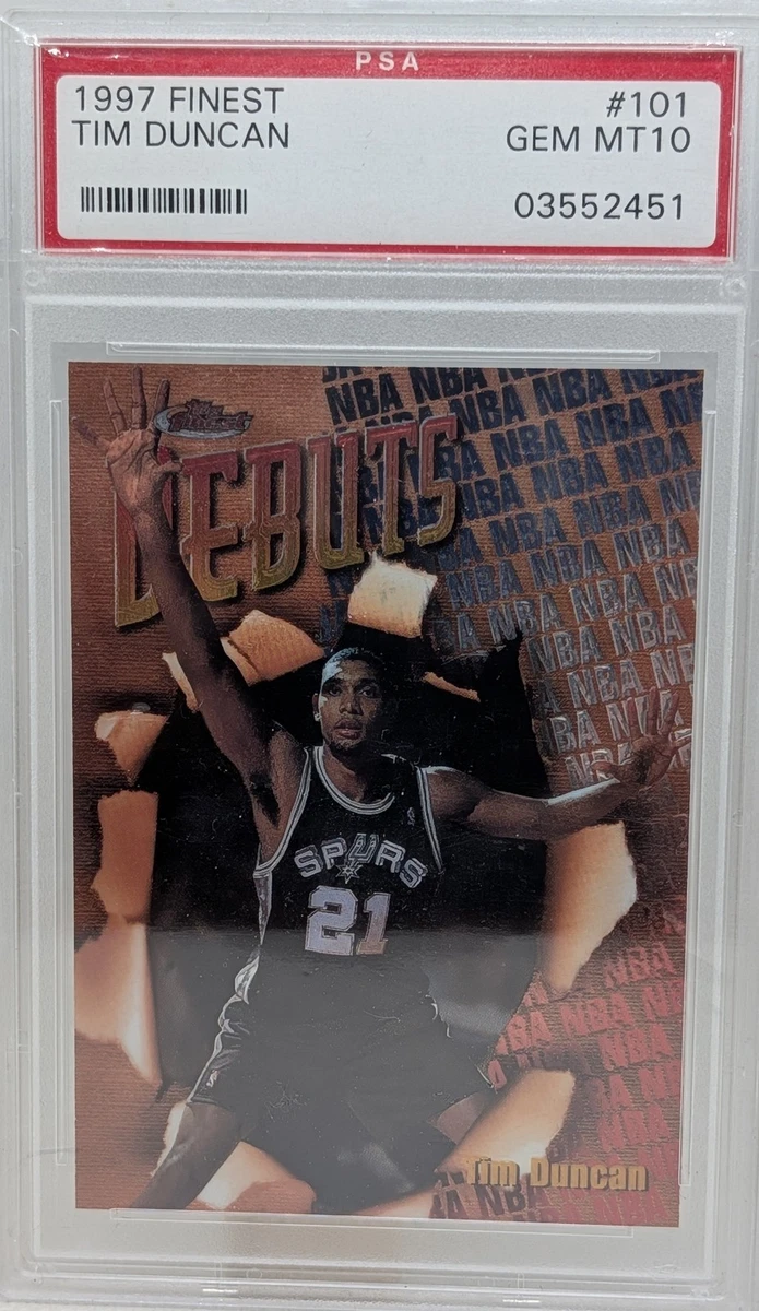 Tim Duncan Basketball Grade 10 Rookie Sports Trading Cards