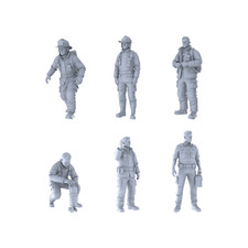 MRY-SFW LYTR521 1/64/87/160 Firefighters Rescue Personnel Emergency Group of 6