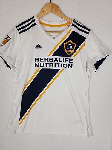LA GALAXY Jersey Size XL Adult Jersey Home White Navy Gold Herbalife Climalite