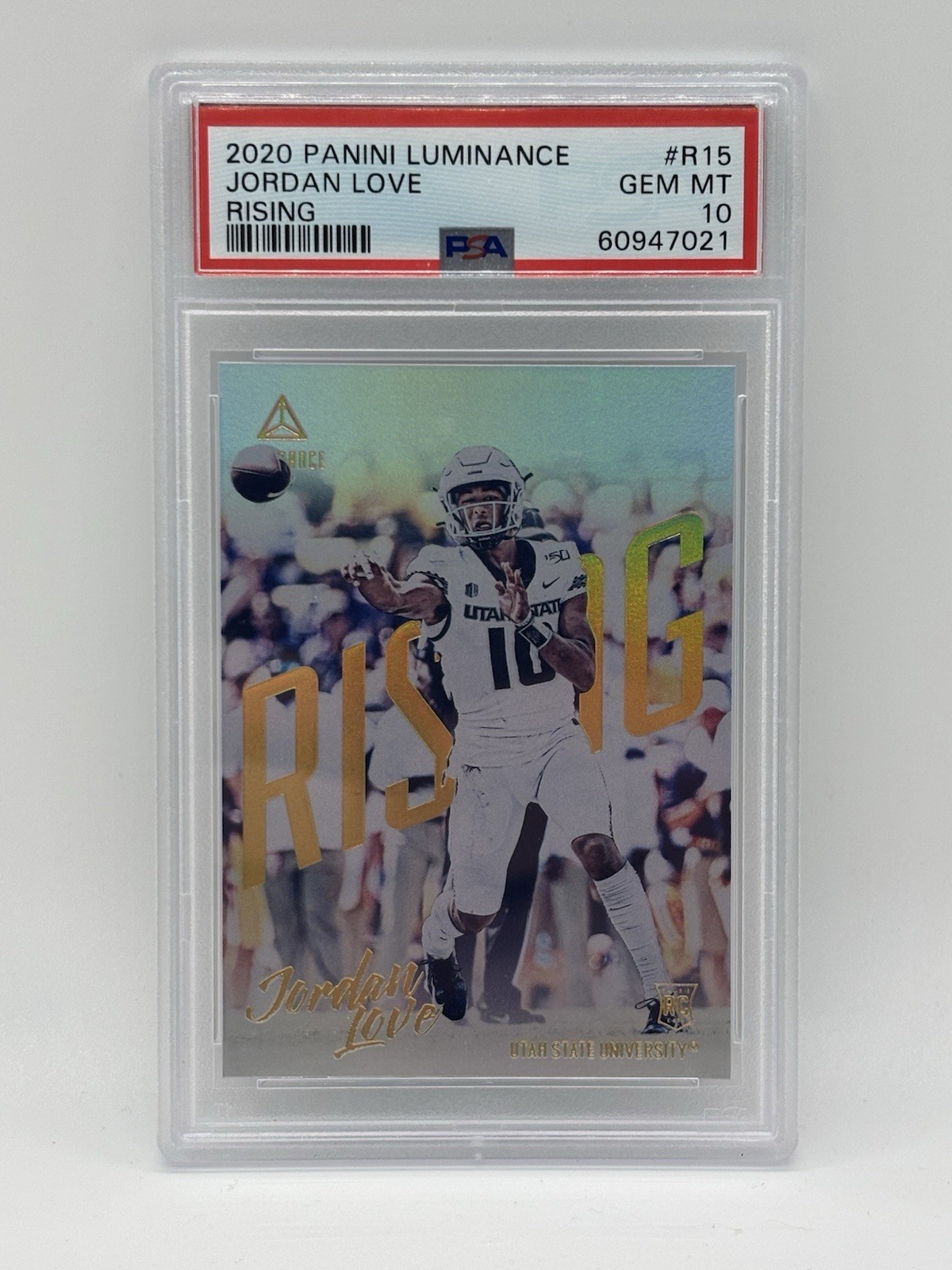 Jordan Love 2020 Panini Luminance Rising SSP CASE HIT Rookie PSA 10 GEM MINT