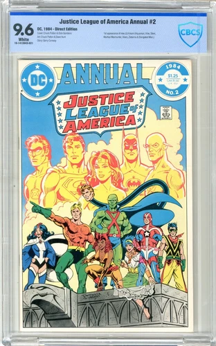 Justice League of America  #2 ANNUAL  CBCS  9.6   NM+  White pgs 1984 1st App ne