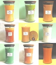 WoodWick Candles LARGE VASE JAR CANDLES  21.5 oz Soy Wax Yankee Candle 5 CHOICES