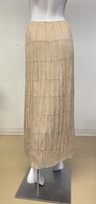 Vintage Womens Skirt Gold Pleated Long Size 16W