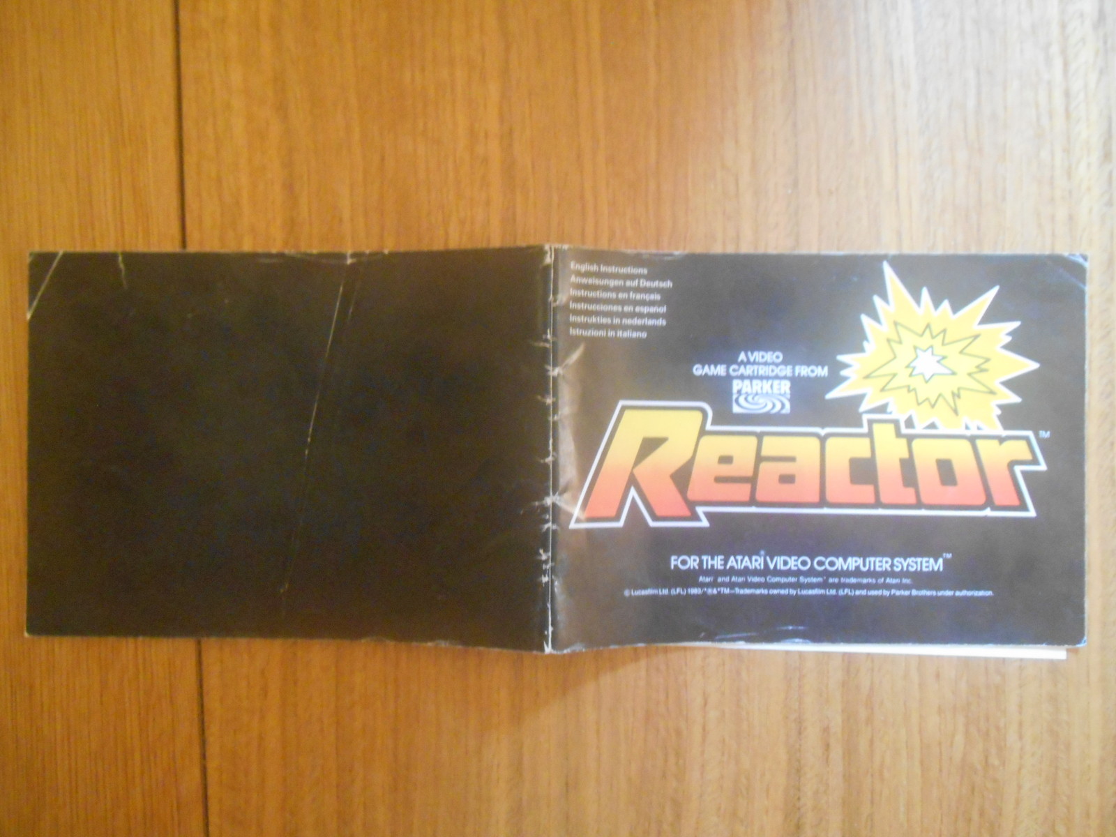 Reactor / Notice Atari 2600 (sans jeu) / état correct