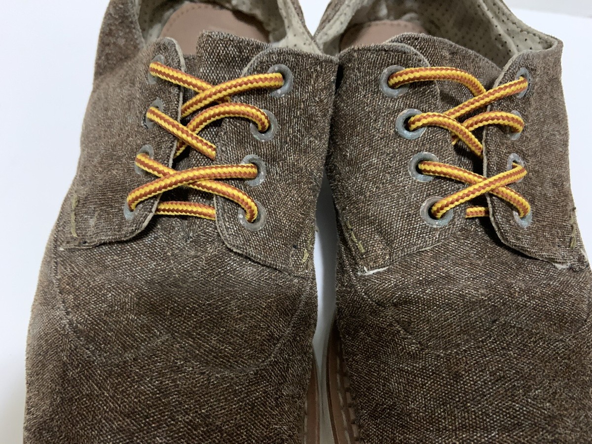 Toms Men\'s Charcoal Canvas Derby Shoes with Brown Trim Toms Cordones In Men main image 3