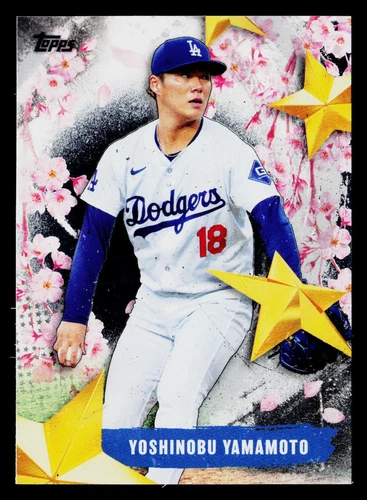 Yoshinobu Yamamoto 2025 Topps Tokyo Series Stars of MLB Japan Cherry Blossom Par
