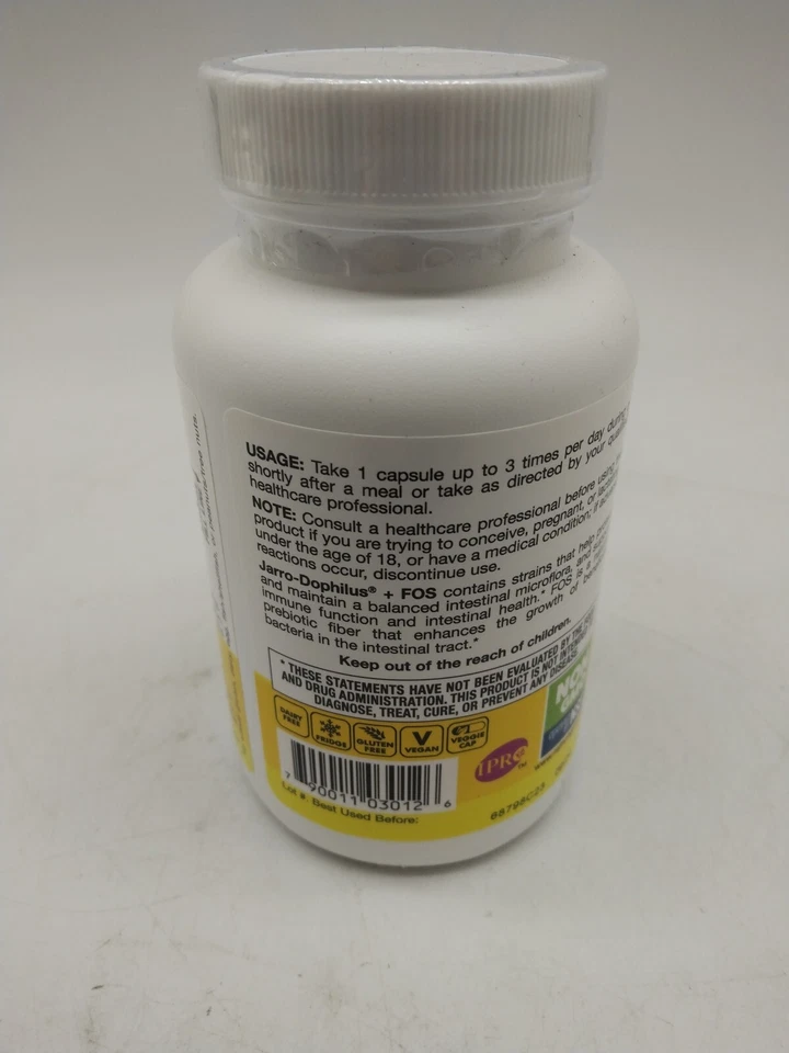 Jarrow Jarro-dophilus 200 cápsulas vegetales NUEVO 24/09.     231 Foto 3 de 4