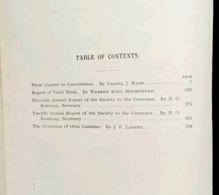 Ohio Archaeological and Historical Society Publications Vol. V 1900 - Image 2 of 3