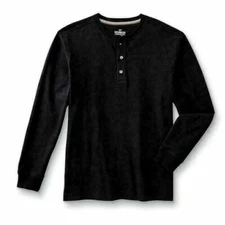 Mens Henley Shirt Size Small Avail Black & Navy