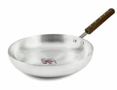 MASTER COOK Aluminium Heavy Duty Catering Frying Pan Wooden Handle 22, 24, 26, 28 CM