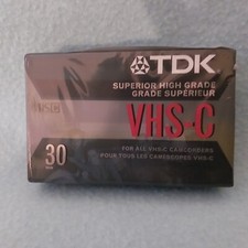 1 TDK VHS-C Superior High Grade 30 Camcorder Tape Brand New Sealed