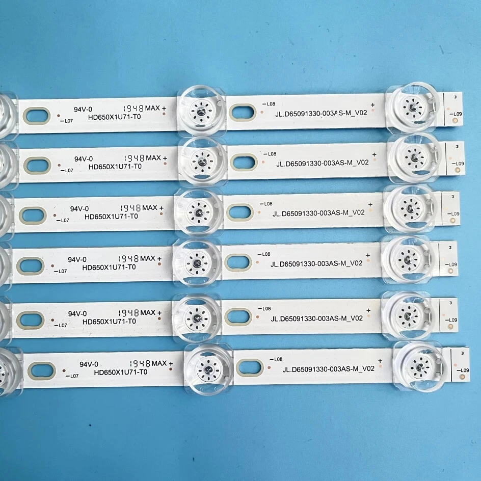 6pcs/Kit LED Strips For Hisense JL.D65091330-003AS-M_V02 65R61G 65H78G