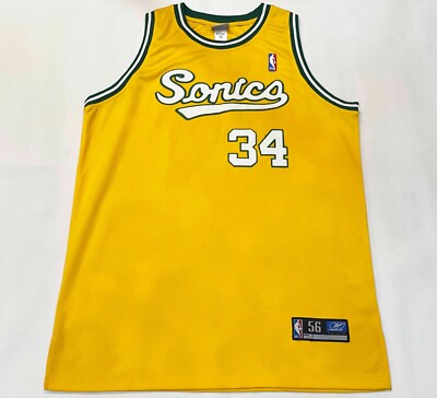 Reebok NBA Seattle Supersonics ALLEN #34 Basketball Jersey Sz 56