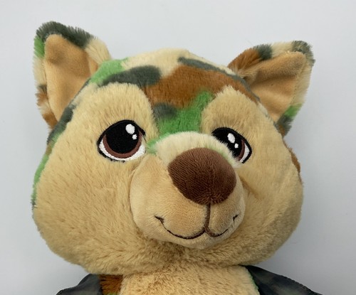 16” Great Wolf Lodge Build-A-Bear BAB Plush Camo Wolf with Dino Shirt - Picture 5 of 13