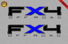 Fx4 Offroad Decal Set Fits 2009-2016 F150 Truck Bedside Vinyl Sticker Black/Blue