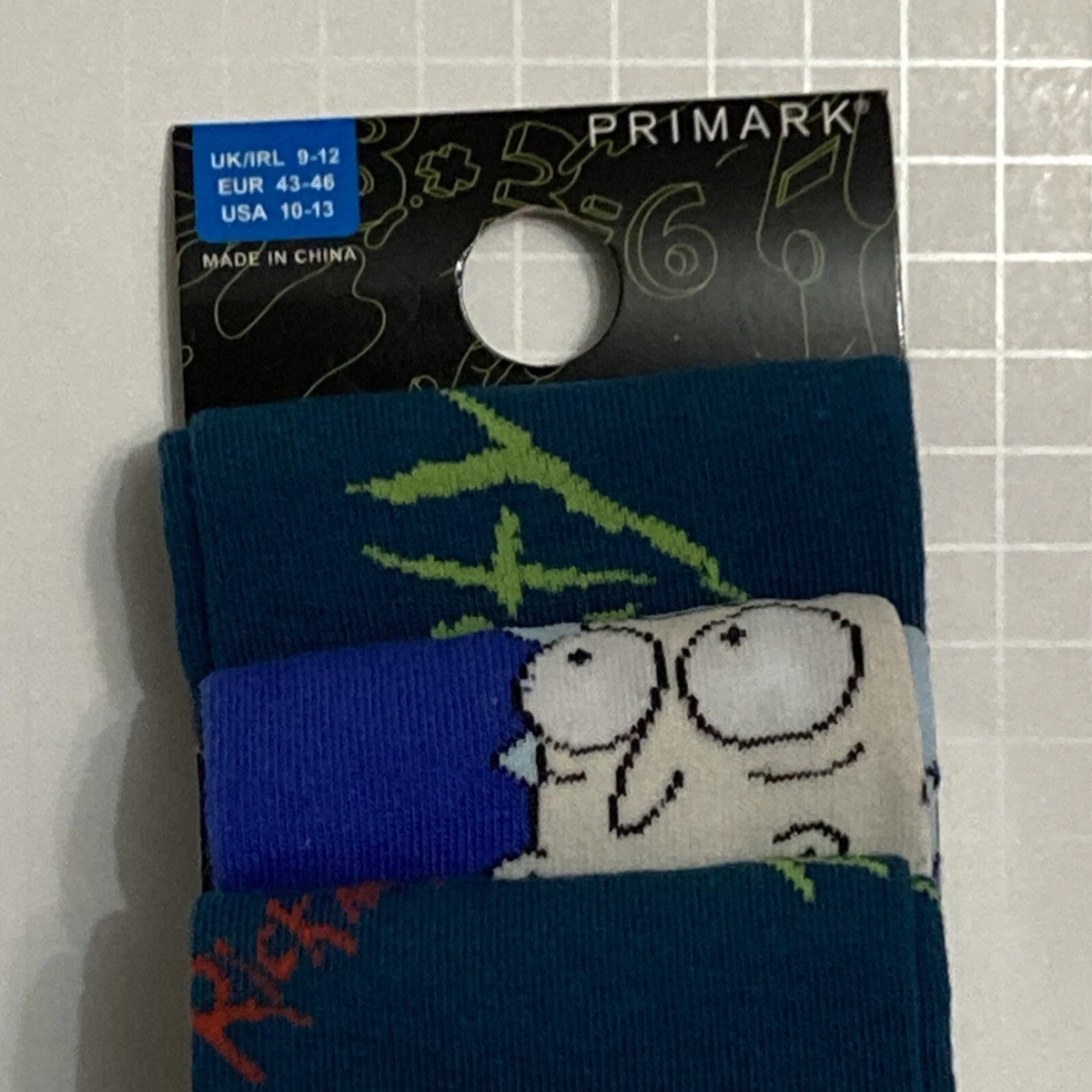 Conjunto Calcetines Primark Rick and Morty US1013 Hombre Azul Blanco Nuevo