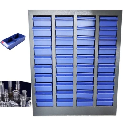 PREASION® 40 Drawer Parts Cabinet Stainless Steel Workshop Storage Cabinet Thickening Type