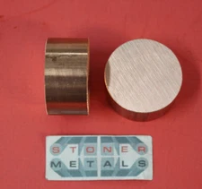 2 Pieces 2" Diameter C110 COPPER ROUND ROD 1.0" long H04 Solid CU New Bar Stock