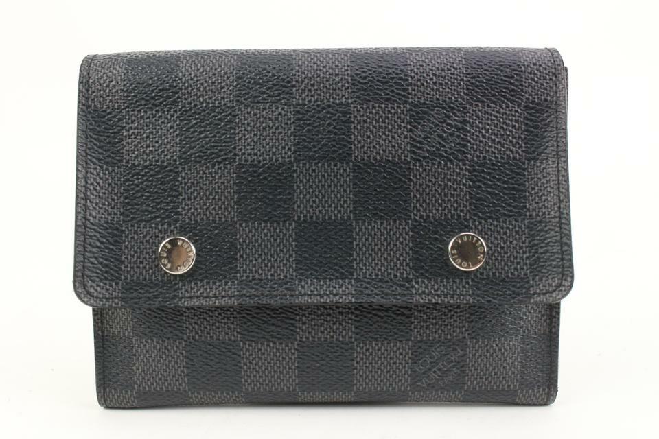Louis Vuitton Black Damier Graphite Compact Snap Wallet 2lk318s | eBay
