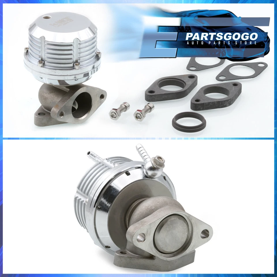 35mm 38mm Jdm Turbo External Waste Gate Manifold Mount Silver - Imagem 2 de 4