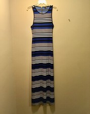 Maxi Dress Blue/White/Black M 8-10