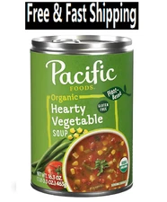 Pacific Foods Organic Hearty Vegetable Soup, Plant Based, 16.3 oz Can
