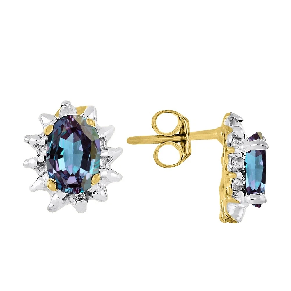 Alejandrita Alejandrita Oro Amarillo Pendientes de Moda