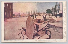 Vintage Postcard 1906 Pavements Torn By Earthquake Disaster Big Cracks Road 1401