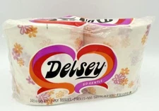 SEALED Vtg 1970s Delsey Retro Floral Daisy Toilet Paper 2 Rolls Cottagecore MCM