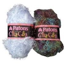 2x Patons Cha Cha Yarn Skeins Set Martini 02019 Jazz 02006 Knit Crochet Craft