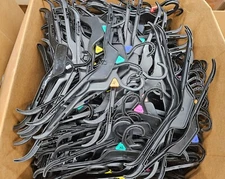 50 Black MAINETTI 19" Retail Clothes Hanger Lot CHlot#28 tg