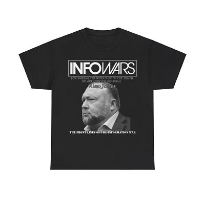 Alex Jones For Waking Up The World Infowars b&w unisex Short Sleeve Tee