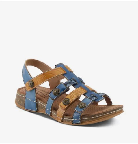 L'Artiste By Spring Step Delila Wedge Sandal Blue EU 41 / LAST 1! - 第 1/2 張圖片