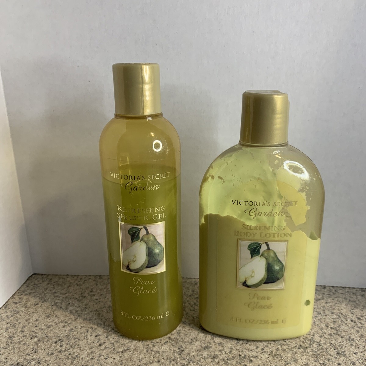 Victoria's Secret PEAR GLACE Refreshing Shower Gel 8oz & 8oz Body