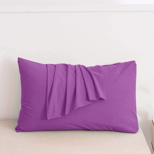 Luxury 2 X Pillowcases Housewife Plain Dyed Bed Room Pair Pack of Pillow Covers - Picture 5 of 64