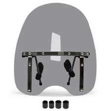 18"x16" Motorcycle Windshield Windscreen For Yamaha V Star 1300 1100 950 650