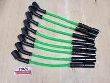 12" Ton's Ceramic LS LT High Performance Spark Plug Wire Set Gen V LT1 LT4 Lime