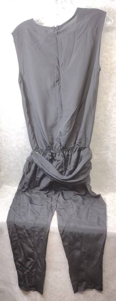 Mono pequeño LNA para mujer, negro sin mangas, cintura envolvente, pierna cónica, precio de venta sugerido por el fabricante $158 Foto 2 de 4